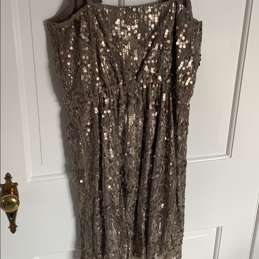Express Gold Sequin Dress - Picture 7 of 8